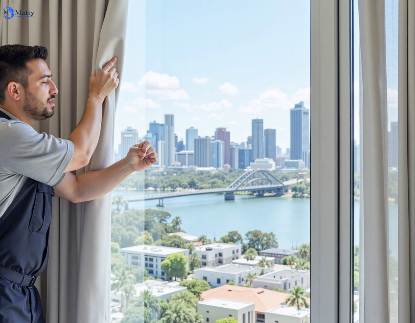 Professional curtain steam cleaning service browns-plains QLD by Matty Curtain Cleaning